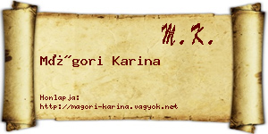 Mágori Karina névjegykártya